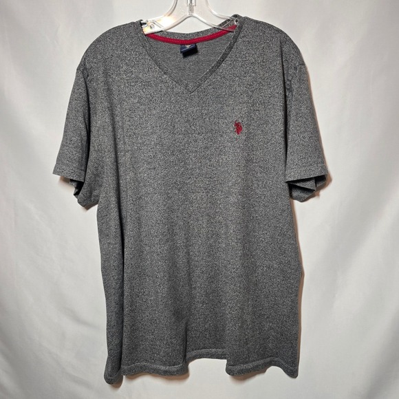 U.S. Polo Assn. Other - US Polo Assn Mens XL V-Neck T-Shirt Gray Heather Short Sleeve Cotton